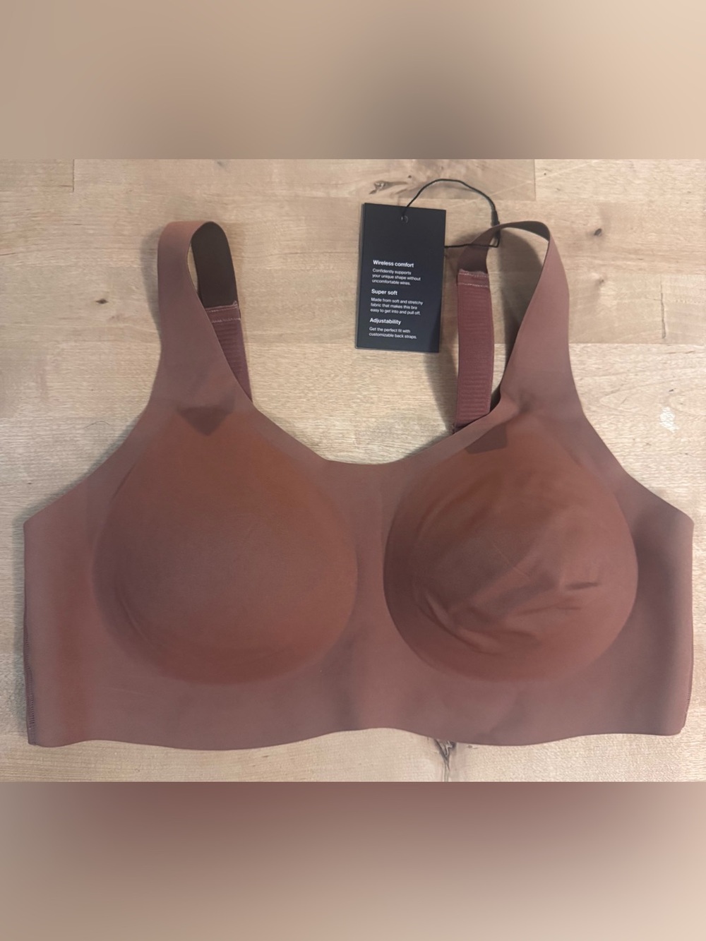 NWT Knix Seamless Padded Wireless Bra - Brown